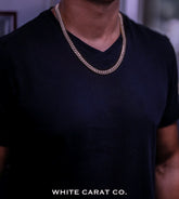 7mm - Elite Miami Cuban Chain in 14K Rose Gold - White Carat - USA & Canada